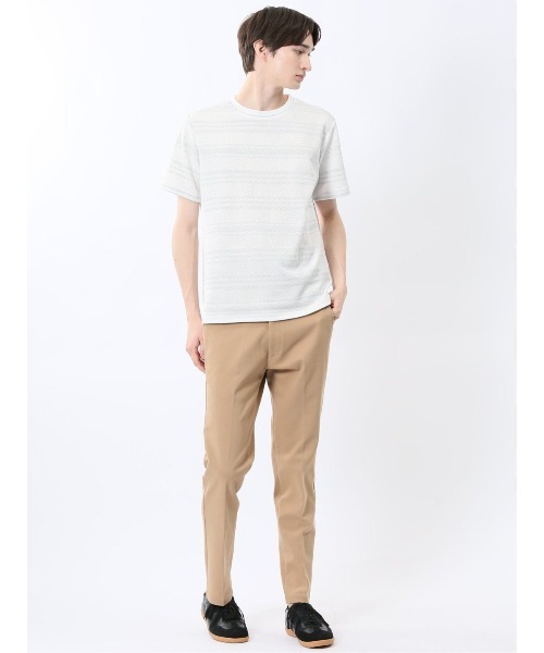 m.f.editorial(エムエフエディトリアル)の「m.f.エディトリアル メンズ メッシュボーダー クルーネック 半袖 Tシャツ(Tシャツ/カットソー・メンズ・ライトグレー/ネイビー・MEDIUM/X-LARGE/LARGE)」の16枚目の写真