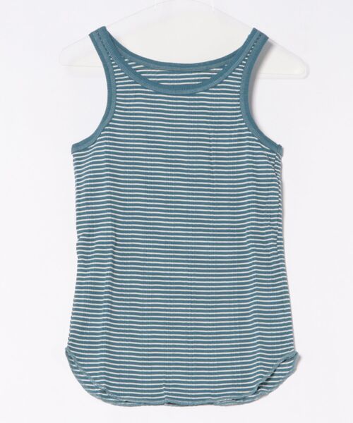 Q（キュー）の「ランダムリブ2wayタンク（タンクトップ・レディース・ブルー系/ブラック/オリーブ・MEDIUM）」の3枚目の写真