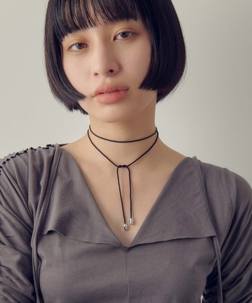 GOLDY（ゴールディ）の「ニュアンス メタル コード チョーカー（チョーカー・レディース・ブラック×シルバー/ブラック×ゴールド/ホワイト×シルバー/ホワイト×ゴールド・FREE）」の15枚目の写真