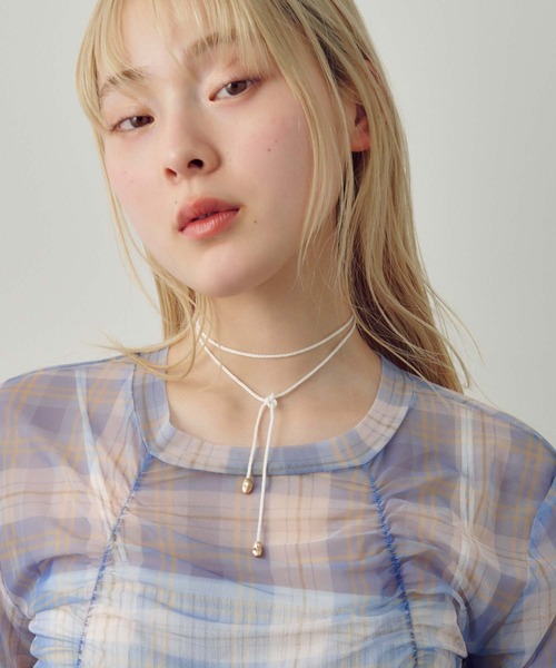 GOLDY（ゴールディ）の「ニュアンス メタル コード チョーカー（チョーカー・レディース・ブラック×シルバー/ブラック×ゴールド/ホワイト×シルバー/ホワイト×ゴールド・FREE）」の16枚目の写真