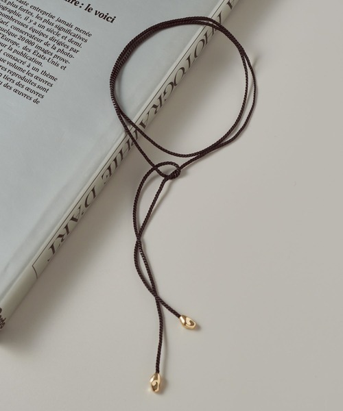 GOLDY（ゴールディ）の「ニュアンス メタル コード チョーカー（チョーカー・レディース・ブラック×シルバー/ブラック×ゴールド/ホワイト×シルバー/ホワイト×ゴールド・FREE）」の9枚目の写真