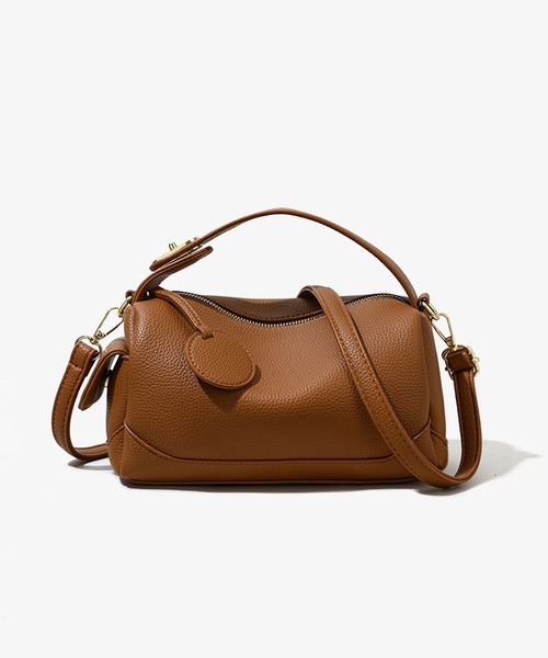 folka（フォルカ）の「4D23 サイドポケット付 ワンハンドル ペティボックス2WAYショルダー（ショルダーバッグ・レディース・ブラック/ブラウン・ONESIZE）」の15枚目の写真