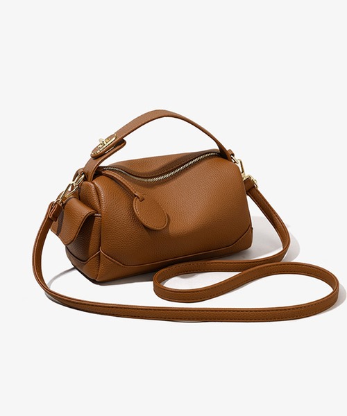 folka（フォルカ）の「4D23 サイドポケット付 ワンハンドル ペティボックス2WAYショルダー（ショルダーバッグ・レディース・ブラック/ブラウン・ONESIZE）」の14枚目の写真