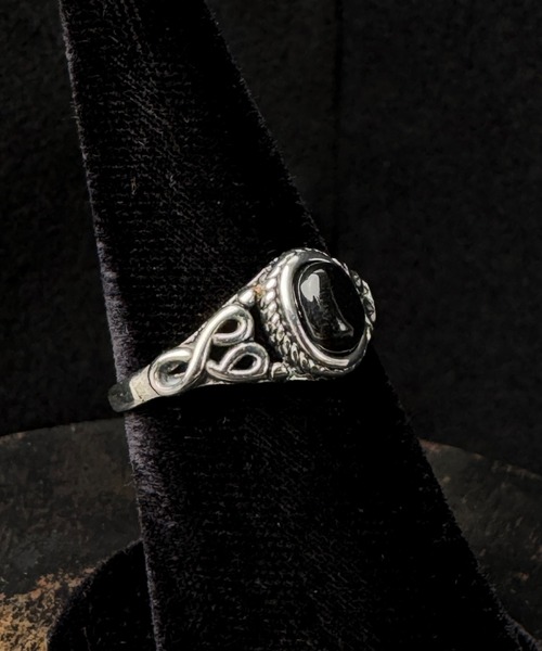 CALIFORNIA OUTFITTERS(カリフォルニア アウトフィッターズ)の「4E19 ターコイズ ブラックストーン ストーンモチーフ シルバーリング(リング・メンズ・シルバー系1/シルバー系2・18号/16号/20号)」の9枚目の写真