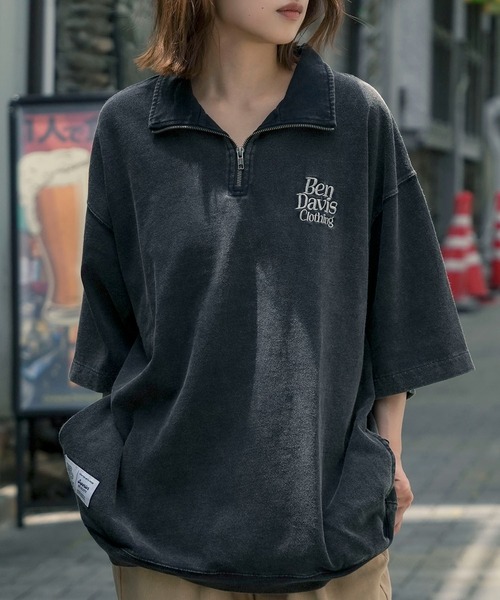 セール】【BEN DAVIS/ベンデイビス）】VNTG 1/4ZIP TOP シャツ