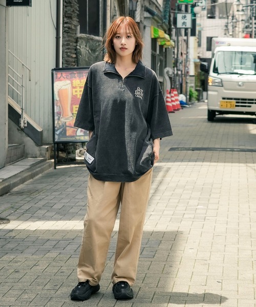 セール】【BEN DAVIS/ベンデイビス）】VNTG 1/4ZIP TOP シャツ