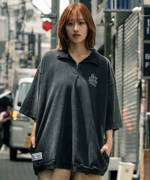 セール】【BEN DAVIS/ベンデイビス）】VNTG 1/4ZIP TOP シャツ