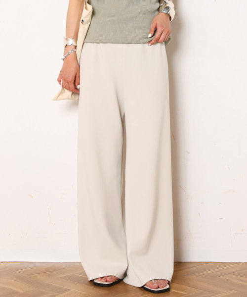 AP STUDIO(エーピーストゥディオ)の「追加エラスティックパンツ(スラックス・レディース・ブラック/アイボリー・34/36/38)」の6枚目の写真