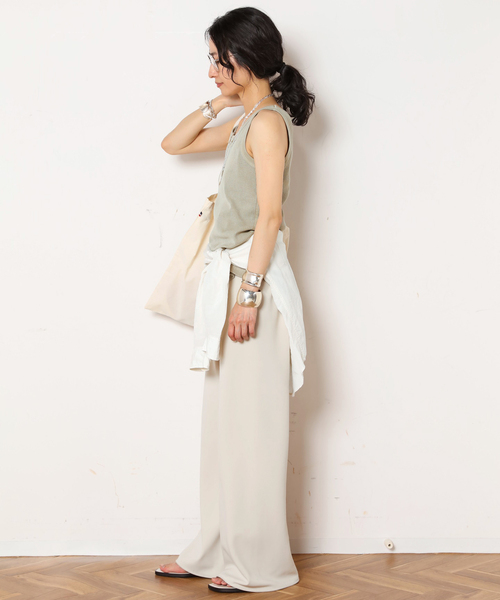 AP STUDIO(エーピーストゥディオ)の「追加エラスティックパンツ(スラックス・レディース・ブラック/アイボリー・34/36/38)」の10枚目の写真