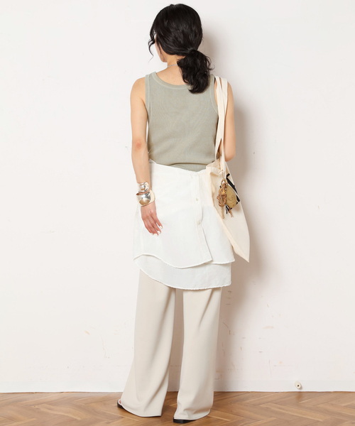 AP STUDIO(エーピーストゥディオ)の「追加エラスティックパンツ(スラックス・レディース・ブラック/アイボリー・34/36/38)」の11枚目の写真