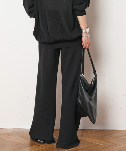 AP STUDIO(エーピーストゥディオ)の「追加エラスティックパンツ(スラックス・レディース・ブラック/アイボリー・34/36/38)」の13枚目の写真