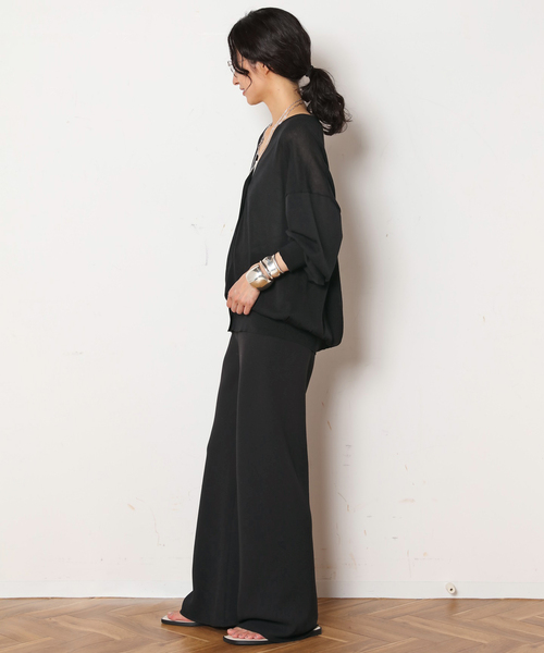 AP STUDIO(エーピーストゥディオ)の「追加エラスティックパンツ(スラックス・レディース・ブラック/アイボリー・34/36/38)」の15枚目の写真