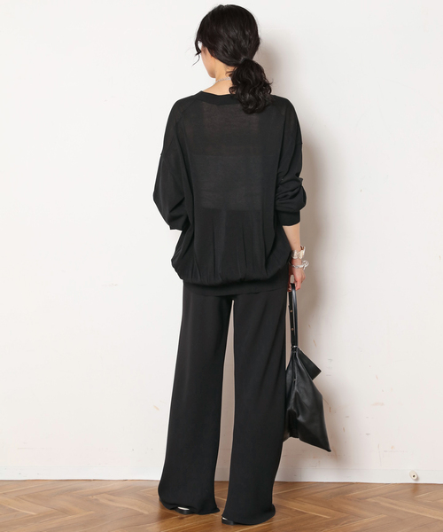 AP STUDIO(エーピーストゥディオ)の「追加エラスティックパンツ(スラックス・レディース・ブラック/アイボリー・34/36/38)」の16枚目の写真