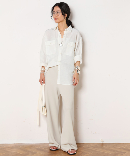 AP STUDIO(エーピーストゥディオ)の「追加エラスティックパンツ(スラックス・レディース・ブラック/アイボリー・34/36/38)」の17枚目の写真