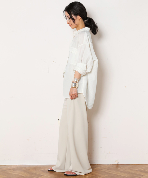 AP STUDIO(エーピーストゥディオ)の「追加エラスティックパンツ(スラックス・レディース・ブラック/アイボリー・34/36/38)」の18枚目の写真