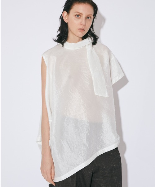 ブラウス シャツ ビューティフルピープル beautiful people double-neck wrinkled silk blouse レディー double-neck wrinkled silk blouse（シャツ/ブラウス