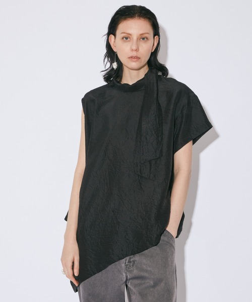 ブラウス シャツ ビューティフルピープル beautiful people double-neck wrinkled silk blouse レディー double-neck wrinkled silk blouse（シャツ/ブラウス