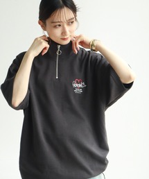 【Mark Gonzales/マーク ゴンザレス】ハーフZIP 裾ドロスト半袖Tシャツ