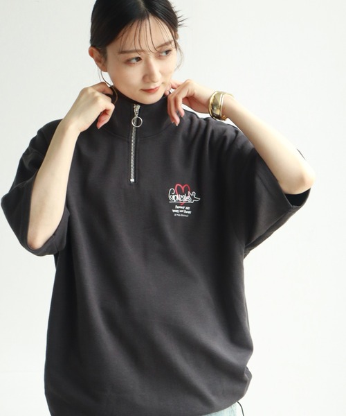 セール】【Mark Gonzales/マーク ゴンザレス】ハーフZIP 裾ドロスト