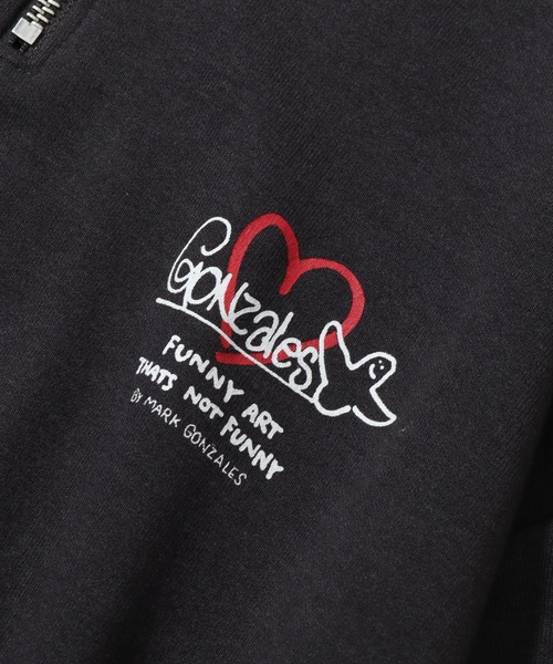 セール】【Mark Gonzales/マーク ゴンザレス】ハーフZIP 裾ドロスト