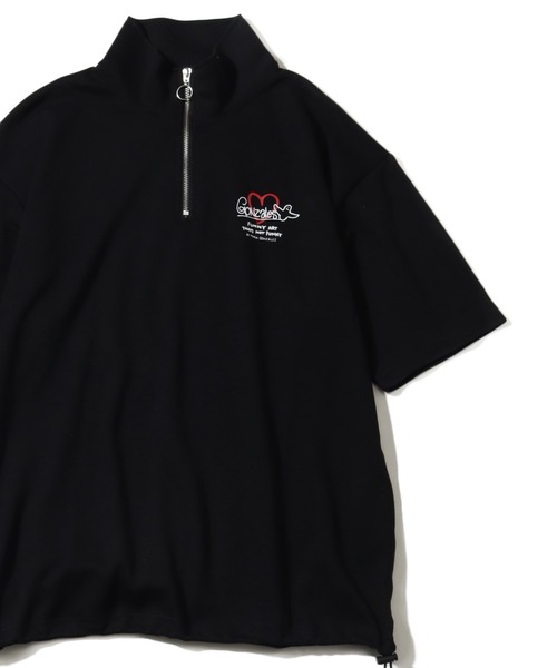 Mark Gonzales(マーク・ゴンザレス)の「【Mark Gonzales/マーク ゴンザレス】ハーフZIP 裾ドロスト半袖Tシャツ(Tシャツ/カットソー・メンズ・チャコールグレー/ブラック/ホワイト/グレー・L/XL/M)」の14枚目の写真