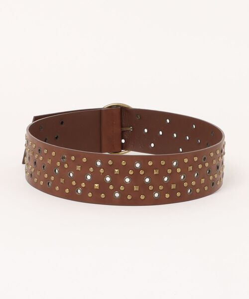 VIBGYOR（ヴィブジョー）の「【LAMPOON】スタッズベルト（ベルト・レディース・ブラウン・FREE）」の2枚目の写真