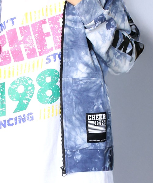 CHEER(チアー)の「タイダイ柄スウェットジップアップパーカー(パーカー・レディース・ブルー/ピンク/グレー・M/S/L)」の5枚目の写真