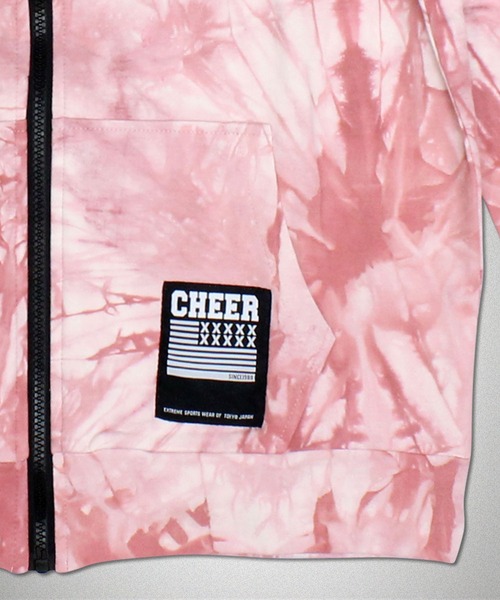 CHEER(チアー)の「タイダイ柄スウェットジップアップパーカー(パーカー・レディース・ブルー/ピンク/グレー・M/S/L)」の19枚目の写真