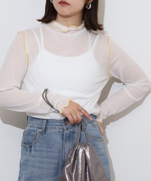 EGLANTINE シアーインナーメロウカットソー長袖