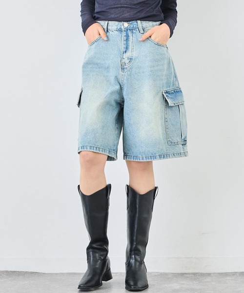 ANAP(アナップ)の「カーゴハーフデニムパンツ(デニムパンツ・レディース・ライトブルー・S/M)」の14枚目の写真