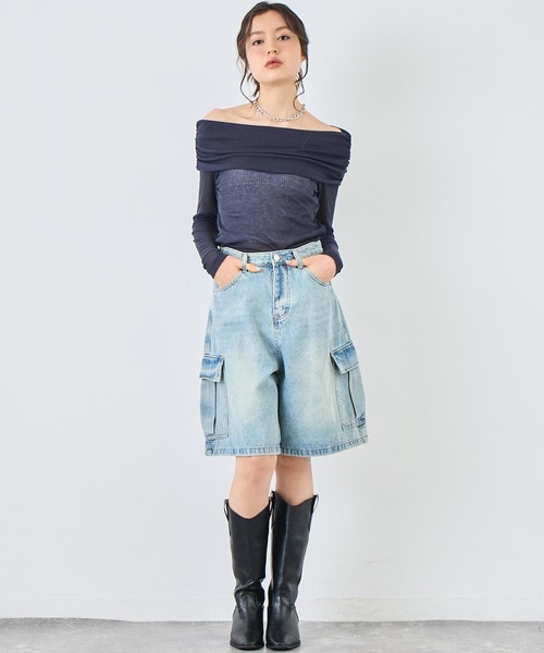 ANAP(アナップ)の「カーゴハーフデニムパンツ(デニムパンツ・レディース・ライトブルー・S/M)」の10枚目の写真