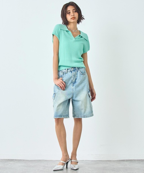 ANAP(アナップ)の「カーゴハーフデニムパンツ(デニムパンツ・レディース・ライトブルー・S/M)」の22枚目の写真