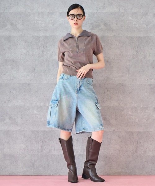 ANAP(アナップ)の「カーゴハーフデニムパンツ(デニムパンツ・レディース・ライトブルー・S/M)」の20枚目の写真