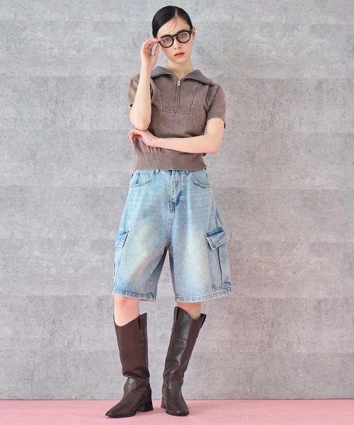 ANAP(アナップ)の「カーゴハーフデニムパンツ(デニムパンツ・レディース・ライトブルー・S/M)」の19枚目の写真
