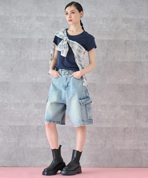 ANAP(アナップ)の「カーゴハーフデニムパンツ(デニムパンツ・レディース・ライトブルー・S/M)」の16枚目の写真
