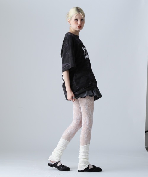 L.H.P(エルエイチピー)の「VENTIQUE/ベンティーク/カモTee(Tシャツ/カットソー・レディース・ブラック/カモフラージュ・FREE)」の6枚目の写真