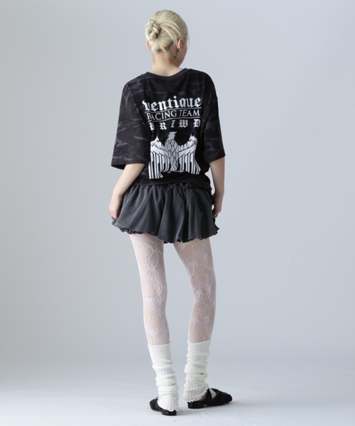 L.H.P(エルエイチピー)の「VENTIQUE/ベンティーク/カモTee(Tシャツ/カットソー・レディース・ブラック/カモフラージュ・FREE)」の7枚目の写真