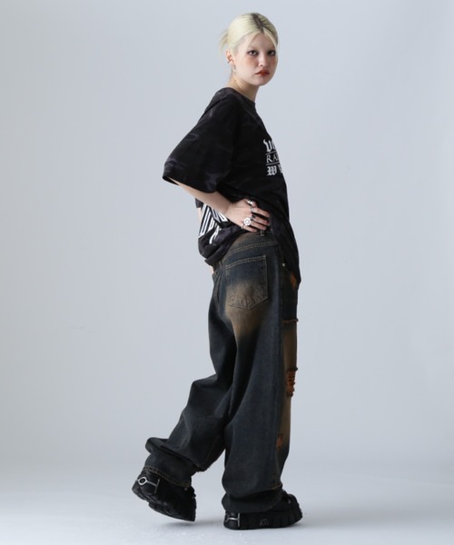L.H.P(エルエイチピー)の「VENTIQUE/ベンティーク/カモTee(Tシャツ/カットソー・レディース・ブラック/カモフラージュ・FREE)」の12枚目の写真