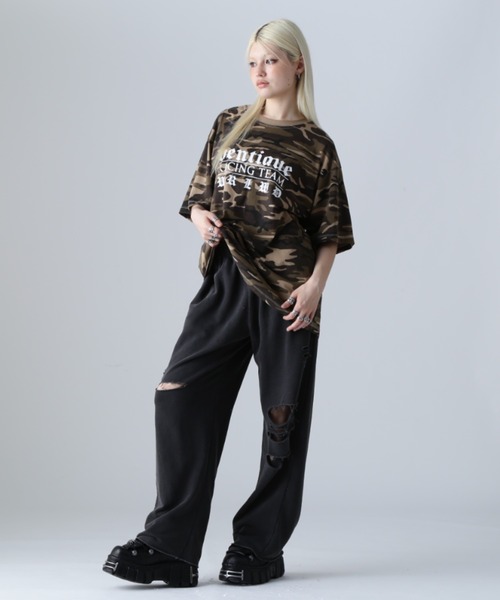 L.H.P(エルエイチピー)の「VENTIQUE/ベンティーク/カモTee(Tシャツ/カットソー・レディース・ブラック/カモフラージュ・FREE)」の20枚目の写真