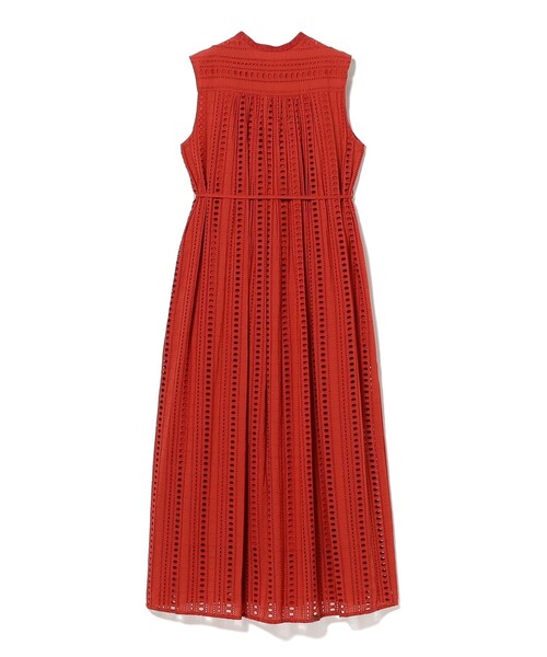 ヌキテパ　ストライプカットワークオールインワン　ネイビー ヌキテパ ストライプカットワークオールインワン ネイビー