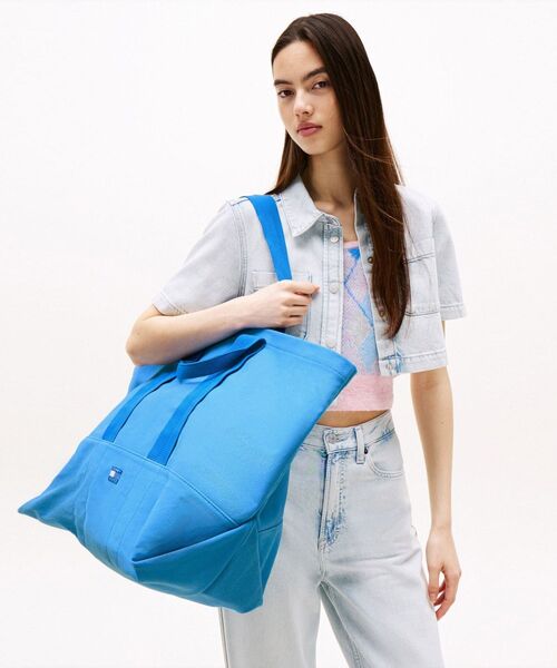 NewJeans トートバッグ ブルー 青 NewJeans bunini ミニエコバッグ(NV×WH) ニュージーンズ｜Yahoo
