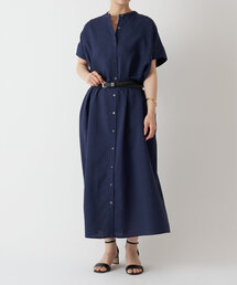 LIVETART | 麻調合繊ワイドシャツワンピース(ワンピース)