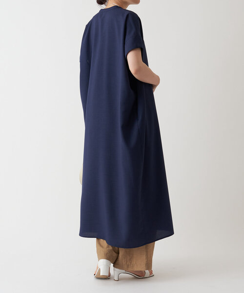 LIVETART（リヴェタート）の「麻調合繊ワイドシャツワンピース（ワンピース・レディース・ネイビー/レッド・FREE）」の18枚目の写真