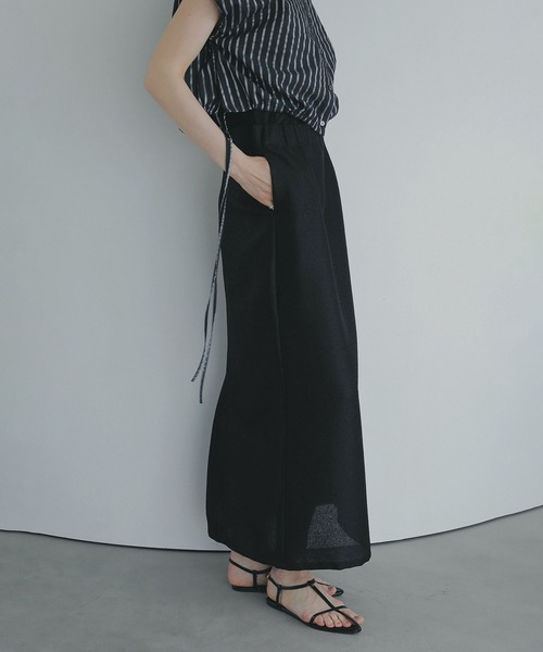 スカート MANOF LLIC NARROW SKIRT セール】METALLIC NARROW SKIRT（スカート）｜MANOF（マノフ）の