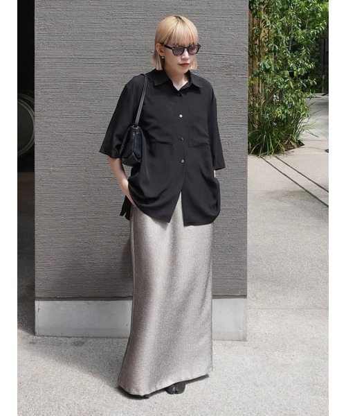 セール】METALLIC NARROW SKIRT（スカート）｜MANOF（マノフ）の