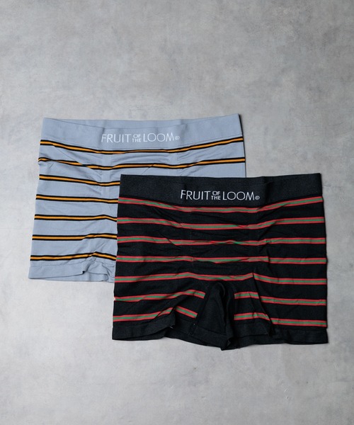 セール】『FRUIT OF THE LOOM』ボーダー成型ボクサー 2P SET