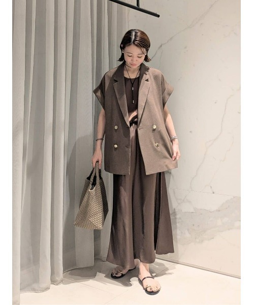 スラブメッシュフレンチスリーブジャケット（テーラード