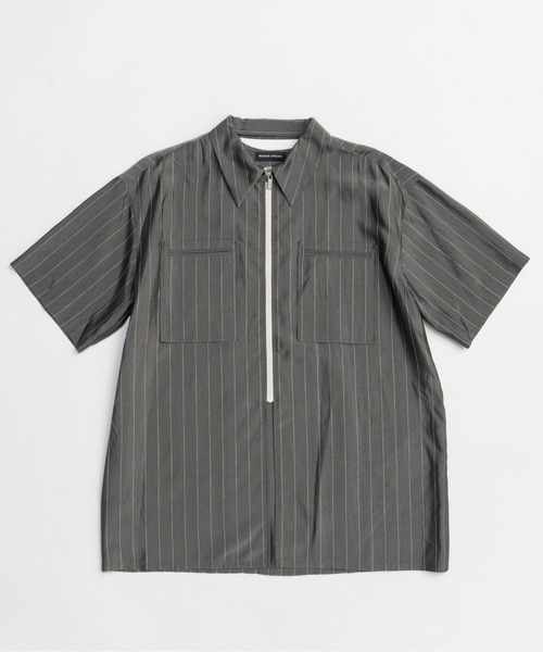 訳あり タグ付 MAISON SPECIAL 24SS ストライプ シャツ 長袖