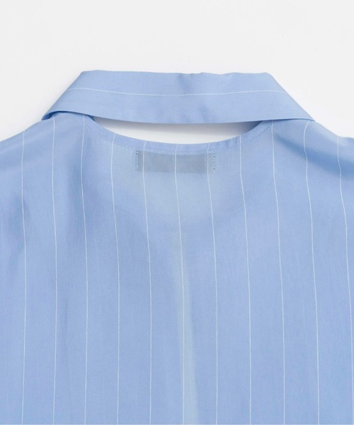 Striped Zip Shirt/ストライプジップシャツ【MAISON SPECIAL
