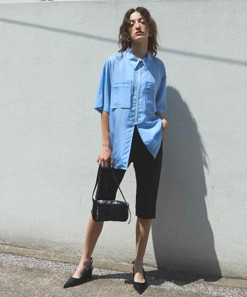 Striped Zip Shirt/ストライプジップシャツ【MAISON SPECIAL
